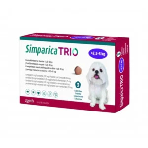 SIMPARICA TRIO 1TAB 2.5KG A 5KG (PURPLE 6)ZOETIS