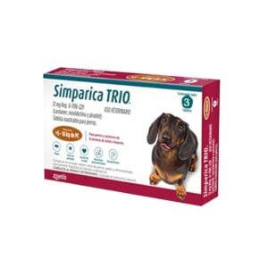 SIMPARICA TRIO 3TAB CARAMEL 5.1 A 10KG. ZOETIS